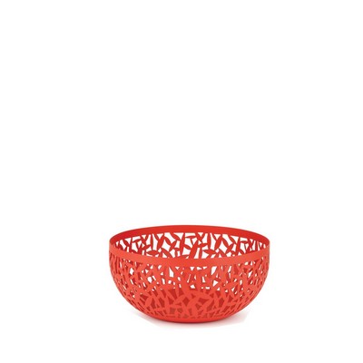 Alessi-CACTUS! Perforated fruit bowl in steel colored with resin, Super Red